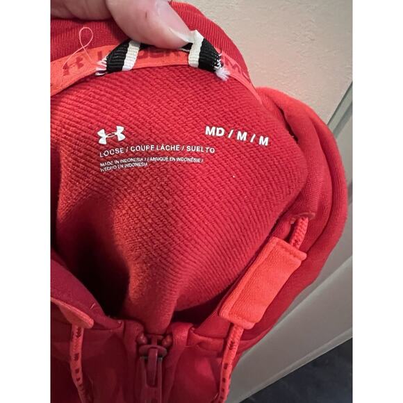 Under Armour Vibrant Red Zip-Up Hoodie - Picture 11 of 11
